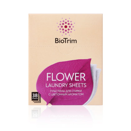 Пластины для стирки сильных загрязнений BioTrim FLOWER, 38 шт., #03705